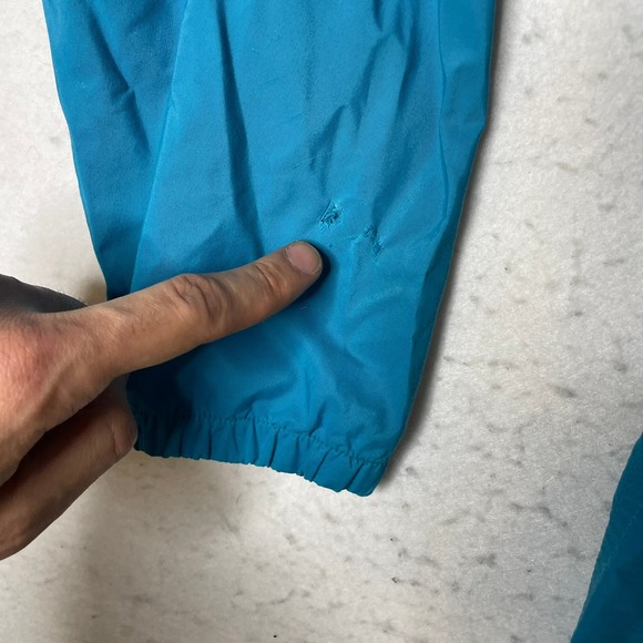 Vintage LL Bean Womens Medium Anorak Windbreaker Jacket Blue Teal Half Zip USA - Picture 8 of 9